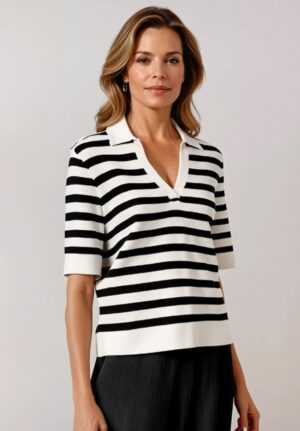Gerry Weber - Röndótt polo peysa