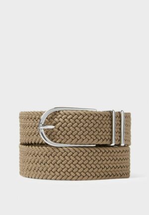 Saddler - Mangola textíl & leðurbelti (Beige)